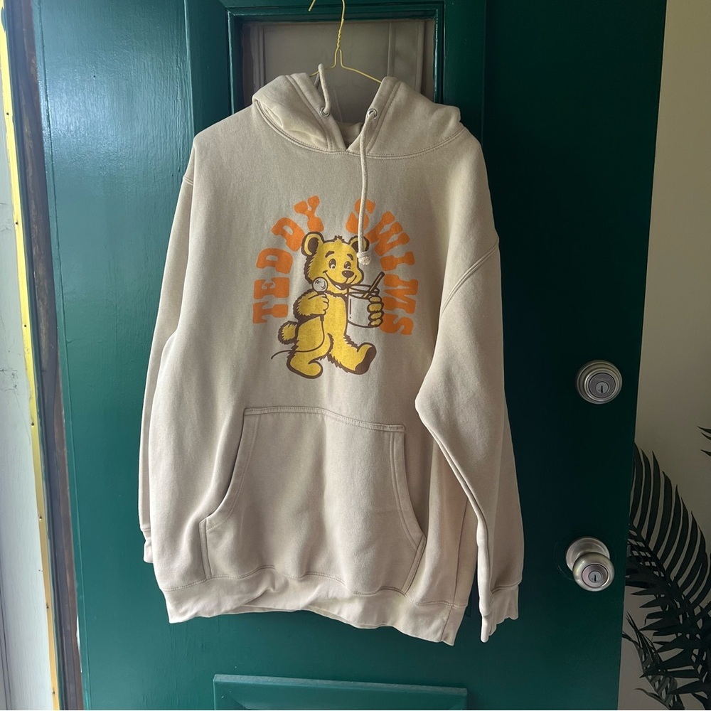 Seven7 Cream Teddy Graphic Hoodie